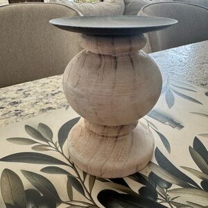 Rustic Wooden Candle Holder